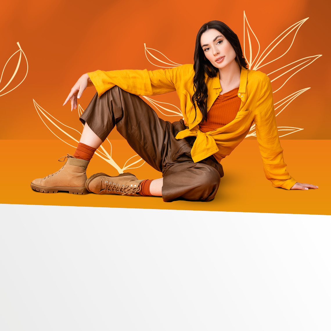 woman in autumn clothes