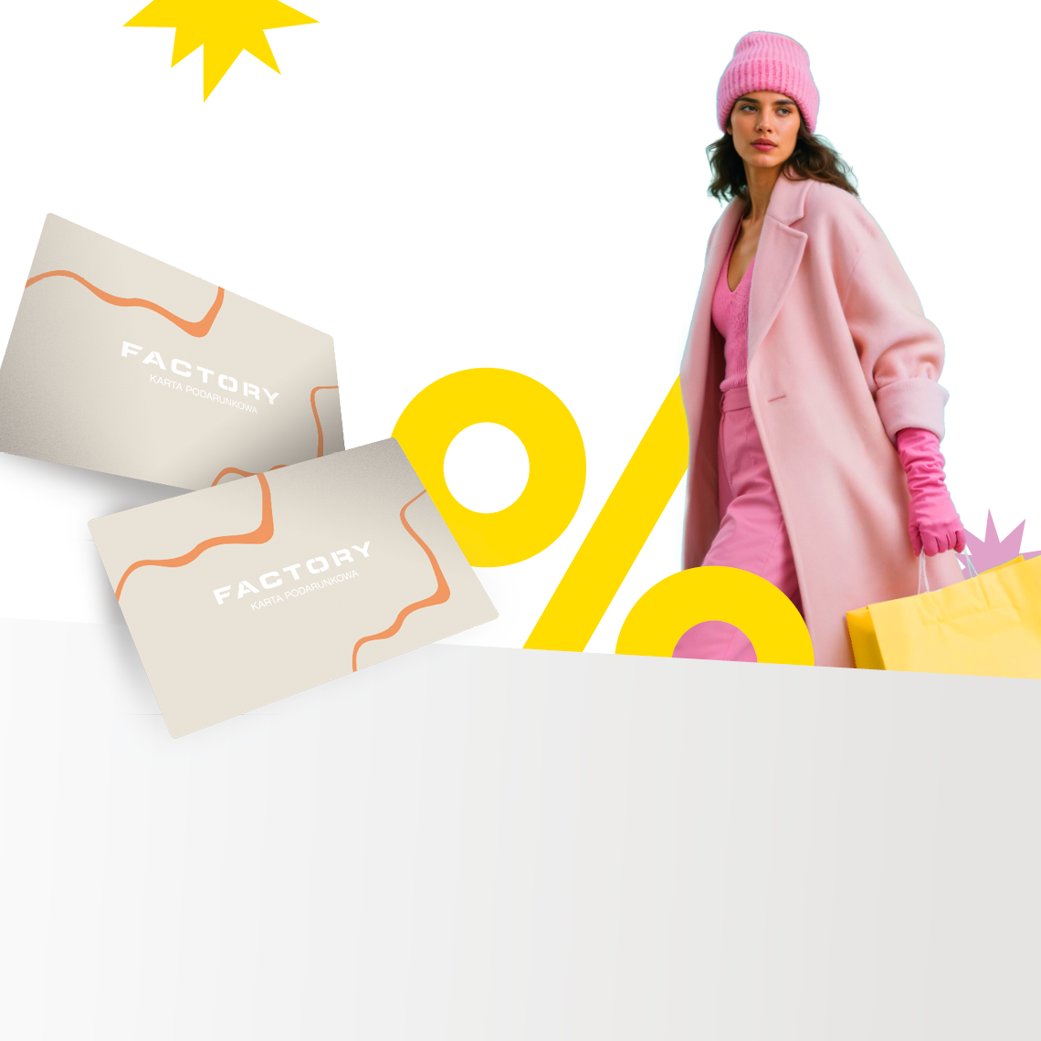 women wear pink with shopping bag