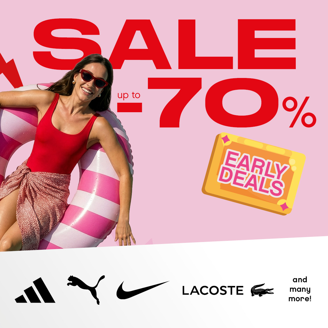women in red at pink background