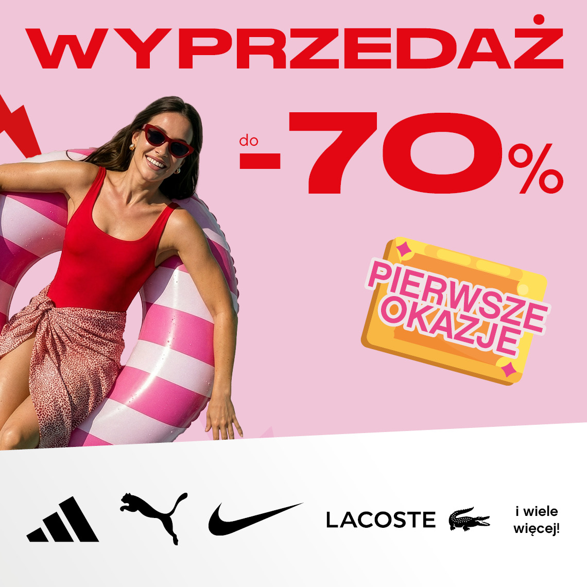 dziewczyna w stroju kąpielowym na dmuchanym kole